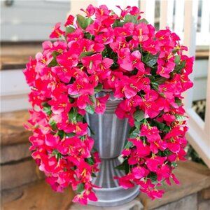 Bougainvillea Artificial Hanging Flowers Plants for Outdoors Decoration, 2pcs